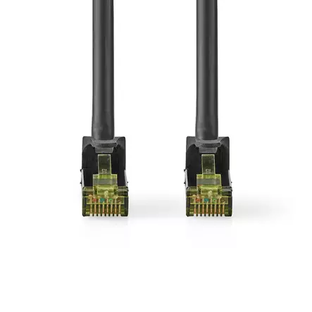 CAT7 nätverkskabel | S/FTP | RJ45 hane | RJ45 hane | 0.50 m | Snagless | Rund | LSZH | Svart | Label - Dator och nätverk - 5412810424252 - 10