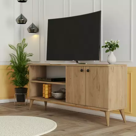 TV-bänk Hanah Home Everest 1572 Ek Spånskiva 138x60x29,5 cm - TV-bänkar - 8683342214452 - 1