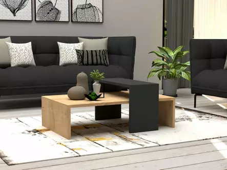 Soffbord Hanah Home Glow Safir Antracit Spånskiva 80x31,8x50 cm - Soffor - 8681875449662 - 1
