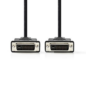 DVI-kabel | DVI-D 24+1-Pin Hane | DVI-D 24+1-Pin Hane | 2560x1600 | Nickelplaterad | 2.00 m | Rak | PVC | Svart | Kuvert - Dator och nätverk - 5412810327812 - 2