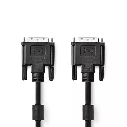 DVI-kabel | DVI-D 24+1-Pin Hane | DVI-D 24+1-Pin Hane | 2560x1600 | Nickelplaterad | 2.00 m | Rak | PVC | Svart | Kuvert - Dator och nätverk - 5412810327812 - 1