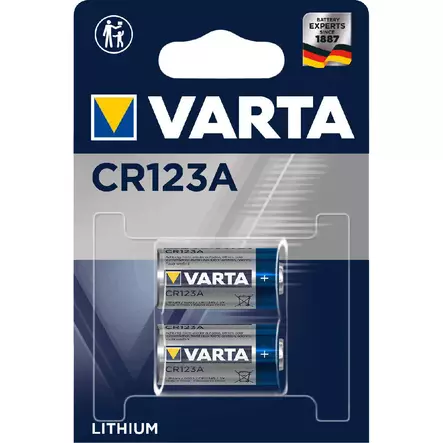 Litiumbatteri CR123A 3 V 2-Blister - Kamerabatterier - VARTA-CR123A-2 - 1
