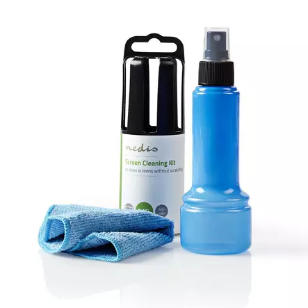 Skärm rengörning | Spray | 150 ml | Dator / Läsplatta / Smartphone / Tvskärm | Torkare ingår - Nedis produkter - 5412810274192 - 1