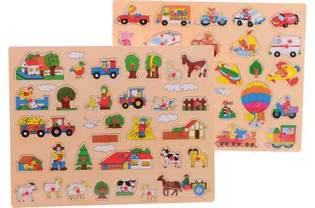 Nuppipalapeli maatila / kulkuneuvot p=C3=A4=C3=A4kuva=20 - Pussel - 8711866222582 - 1