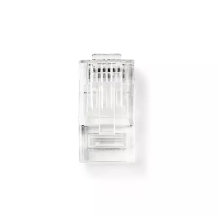 RJ45-kontakt | Hane | Strandad UTP CAT5 | Rak | Guldplaterad | 10 st. | Polycarbonate | Transparent | Låda - Dator och nätverk - 5412810424702 - 1