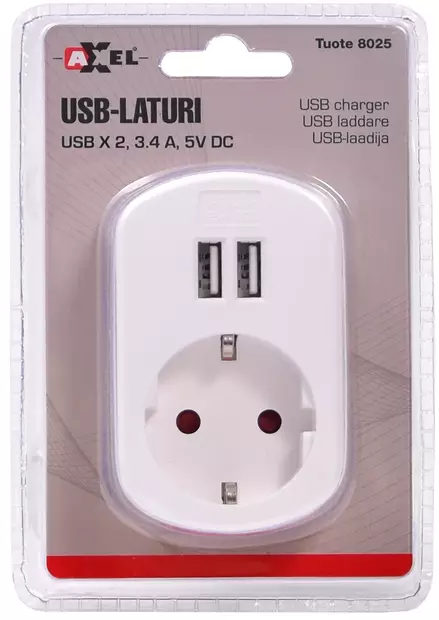 USB laturi pistorasialla - Nätladdare - 6438152080252 - 2