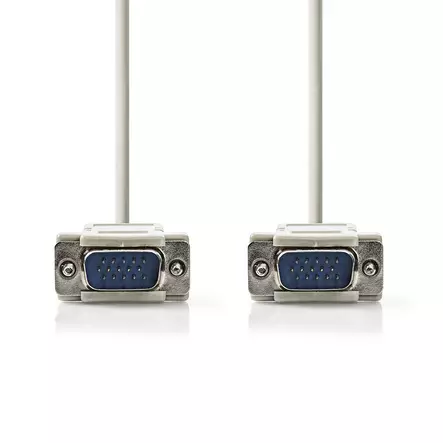 VGA-kabel | VGA Hane | VGA Hane | Nickelplaterad | Maximal upplösning: 1024x768 | 2.00 m | Rund | ABS | Elfenben | Label - Dator och nätverk - 5412810421312 - 10