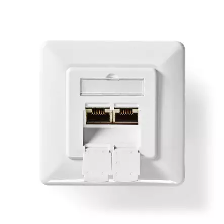 Nätverksvägglåda | Infälld montering | 2-Port port(s) | CAT6 | Rak | Hona | Guldplaterad | PVC | Vit | Låda - Dator och nätverk - 5412810424672 - 10