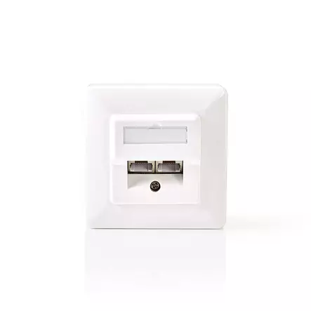 Nätverksvägglåda | Infälld montering | 2-Port port(s) | CAT5e | Rak | Hona | Guldplaterad | ABS | Vit | Låda - Dator och nätverk - 5412810289332 - 10