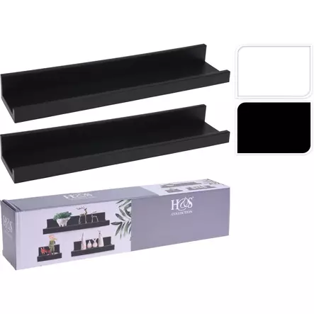 Vägghyllor 2 st i paket - Hylla och klädhängare - 8719987418372 - 1