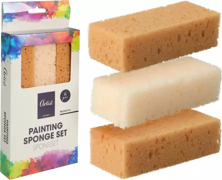 Målningssvampar 6-pack – 9 x 3,5 x 2,5 cm - Penslar - 8721037363112 - 1
