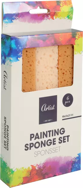 Målningssvampar 6-pack – 9 x 3,5 x 2,5 cm - Penslar - 8721037363112 - 2