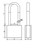 Arctic Marine riippulukko 50mm - Lås och nyckelskåp - 6418536026472 - 2