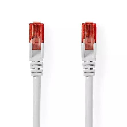 CAT6 Nätverkskabel | RJ45 hane | RJ45 hane | U/UTP | 0.50 m | Rund | PVC | Vit | Label - Dator och nätverk - 5412810422982 - 1