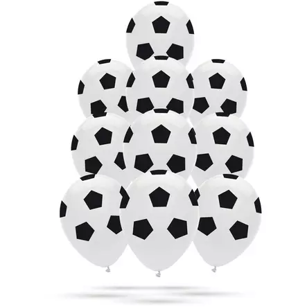 Ilmapallo Jalkapallo 30cm 10kpl - Ballonger och tillbehör - 6410416345062 - 1