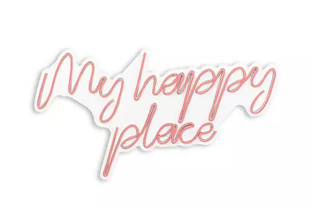 Dekorativ Led Väggbelysning Wallity My Happy Place Rosa Plast 55x31 cm - Ljussmycken och ljusfigurer - 8684282311492 - 1