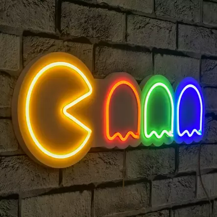 Dekorativ LED-belysning i plast, flerfärgad, 55 x 19 x 2 cm, flexibel, vattentålig - Tavlor och ramar - 8683342476072 - 2