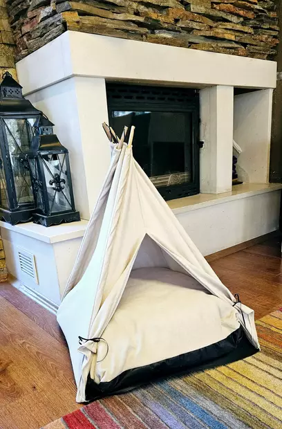 Husdjurstält Hanah Home Pet Çad?r Kräm Soho Tyg 52x70x60 cm - Kattbäddar - 8683742110002 - 2