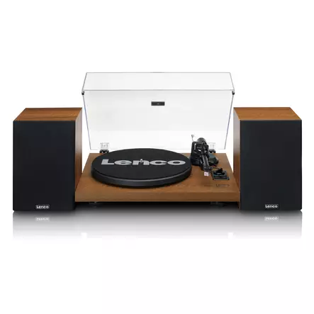 Skivspelare med inbyggd förstärkare och Bluetooth® samt 2 externa högtalare Wood - Skivspelare och nålar - 8711902073222 - 10