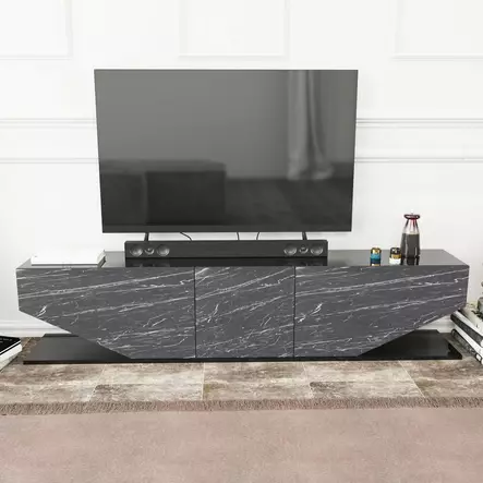 TV-bänk Hanah Home Inci Svart Spånskiva 180x30x45 cm - TV-bänkar - 8683743124312 - 2