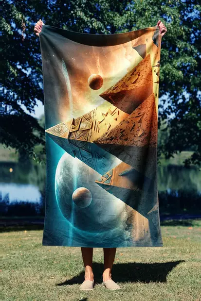 Strandhandduk Mijölnir Flerfärgad Mikrofilament 70x130 cm - Handdukar - 8684282665922 - 2
