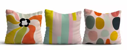 Kuddfodral Set Aberto Design Asr_plw25 Flerfärgad Bomull Polyester 43x43 cm - Prydnadskuddar - 8684283661152 - 1