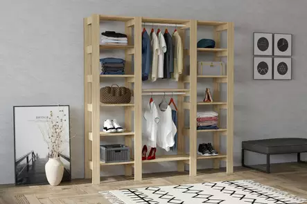 Garderob Hanah Home Sapphire Safir Spånskiva 161,4x180x33,6 cm - Garderober - 8683743676552 - 2