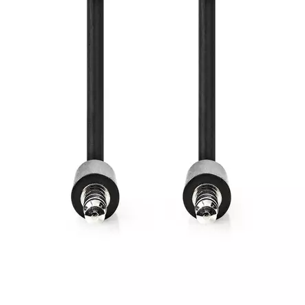 Stereoljudkabel | 3.5 mm Hane | 3.5 mm Hane | Nickelplaterad | 1.00 m | Rund | Svart | Label - Ljudkablar - 5412810419982 - 10