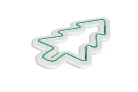 LED Väggdekor Wallity Christmas Pine Grön Plast 21x30 cm - Ljussmycken och ljusfigurer - 8683342217392 - 1