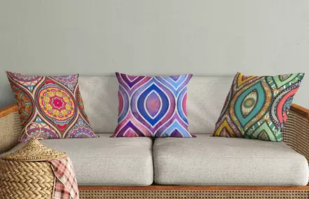 Kuddfodral Set Aberto Design HMIKIR111 Flerfärgad Polybomull 43x43 cm - Prydnadskuddar - 8683342759212 - 2