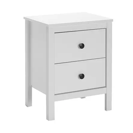 Sängbord Hanah Home Kmd992Bb Vit Spånskiva 46x66x44 cm - Nattduksbord - 8684282333302 - 1