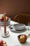 Matsservis Hermia Grå Porslin 12 Delar - Serveringsfat - 8684283683932 - 3