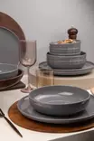 Matsservis Hermia Antracit Porslin 12 Delar - Serveringsfat - 8684283203642 - 2