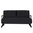 2-sits bäddsoffa Atelier del Sofa Sando Svart Polyester 133x175x41 cm - Bäddsoffor - 8683342998772 - 1