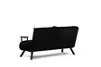2-sits bäddsoffa Atelier del Sofa Sando Svart Polyester 133x175x41 cm - Bäddsoffor - 8683342998772 - 6