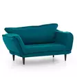 2-sits bäddsoffa Atelier del Sofa Vino Petrolgrön Linne 150x60x85 cm - Bäddsoffor - 8681875833942 - 1