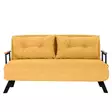 2-sits bäddsoffa Atelier del Sofa Sando Mustard Polyester 133x85x81 cm - Bäddsoffor - 8683342998802 - 1