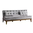 3-sits bäddsoffa Atelier del Sofa Fuoco Grå Linne 180x80x78 cm - Bäddsoffor - 8681875323832 - 1
