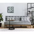 3-sits bäddsoffa Atelier del Sofa Fuoco Grå Linne 180x80x78 cm - Bäddsoffor - 8681875323832 - 2