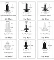 Auton verhoilukiinnikkeet 415 osaa 180 erilaista - Kaross- och klädselfästen - 6438014228532 - 2