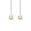 CAT6 Nätverkskabel | RJ45 hane | RJ45 hane | F/UTP | 10.0 m | Rund | LSZH / PVC | Vit | Kartong med fönster - Dator och nätverk - 5412810302482 - 10