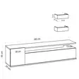 TV-bänk Hanah Home Alika Ek Spånskiva 180x45x35 cm - TV-bänkar - 8683342484732 - 5