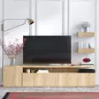 TV-bänk Hanah Home Alika Ek Spånskiva 180x45x35 cm - TV-bänkar - 8683342484732 - 4