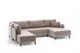 Hörnbäddsoffa Atelier del Sofa Belen Cream Polyester Linne 300x202x78 cm - Soffor - 8682870658912 - 7