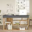 Skrivbord Hanah Home Ct5 Aa Furu Antracit Spånskiva 129x72x120 cm - Skrivbord - 8683342403672 - 2