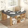 Skrivbord Hanah Home Ct5 Aa Furu Antracit Spånskiva 129x72x120 cm - Skrivbord - 8683342403672 - 1