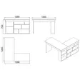 Skrivbord Hanah Home Ct5 Aa Furu Antracit Spånskiva 129x72x120 cm - Skrivbord - 8683342403672 - 7