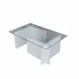 Soffbord Hanah Home Escape Vit Härdat Glas Spånskiva 105x40x65 cm - Soffbord - 8683342949712 - 8