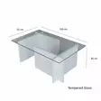 Soffbord Hanah Home Escape Vit Härdat Glas Spånskiva 105x40x65 cm - Soffbord - 8683342949712 - 9