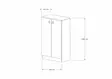 Förvaringsskåp Hanah Home Defne Vit Spånskiva 60x100x31,6 cm - Skåp och byråer - 8683342740142 - 5